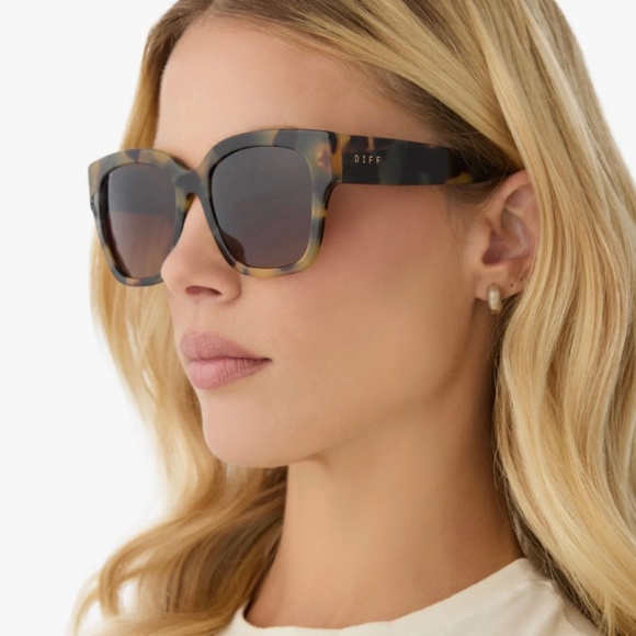 DIFF Bella II Tortoise Wildcat Polarized Sunglasses with DIFF case - Picture 8 of 9